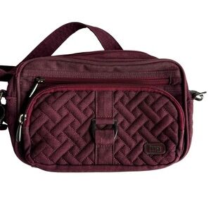 Lug Carousel Travel Purse Purple Pink Crossbody Belt Bag Small Cute Quilted